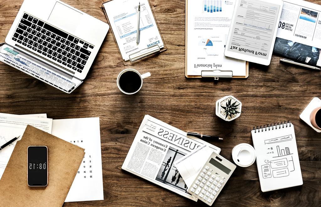 Abstract innovation graphic with technology icons